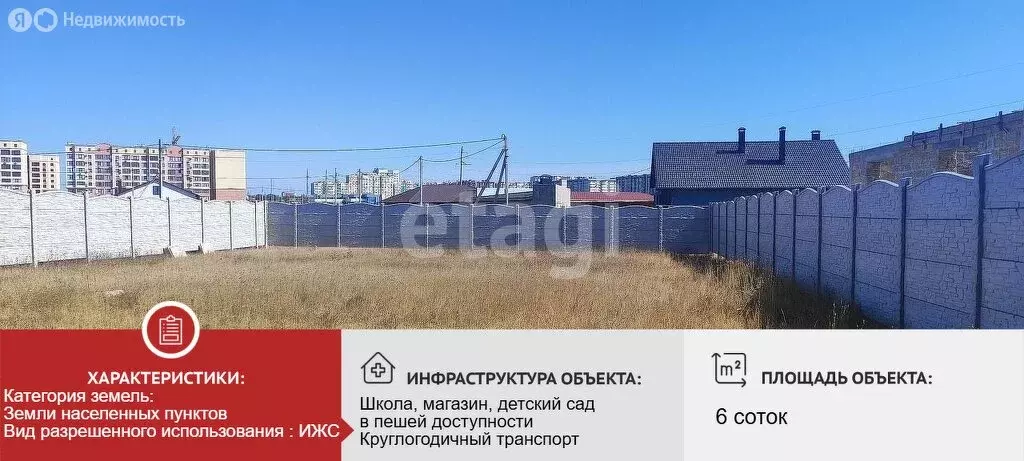 Участок в Евпатория, улица Петра Григоренко (6 м) - Фото 1