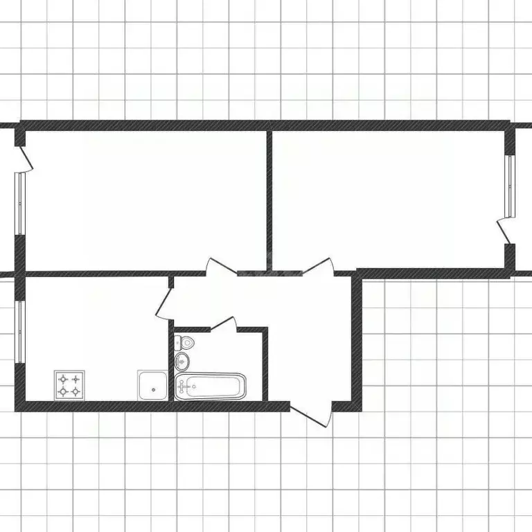 2-к кв. Белгородская область, Белгород ул. Щорса, 45к (57.0 м) - Фото 2