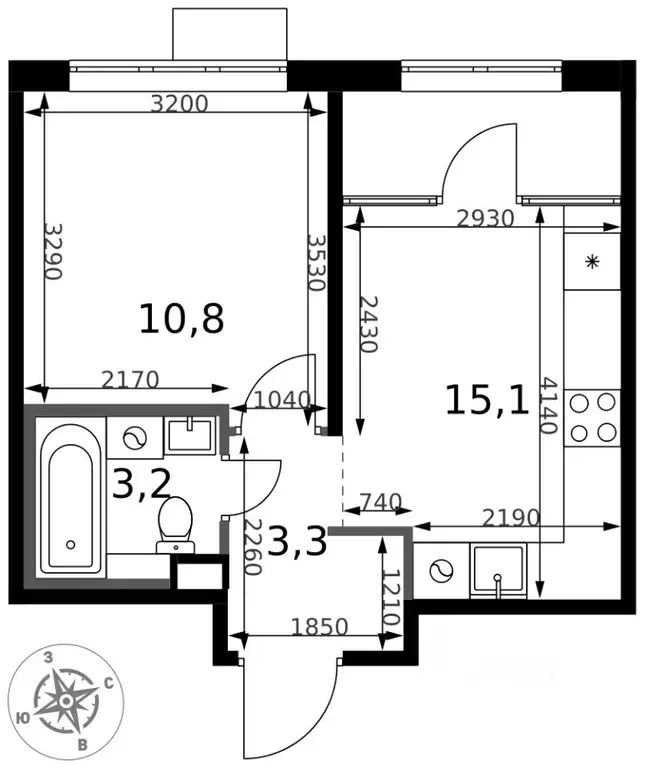 1-к кв. Московская область, Химки Клязьма-Старбеево мкр, Международный ... - Фото 1
