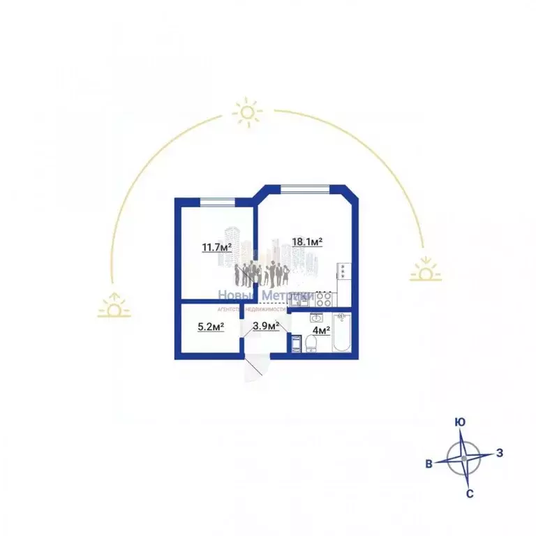 1-к кв. Санкт-Петербург ул. Помяловского, 3 (43.6 м) - Фото 1