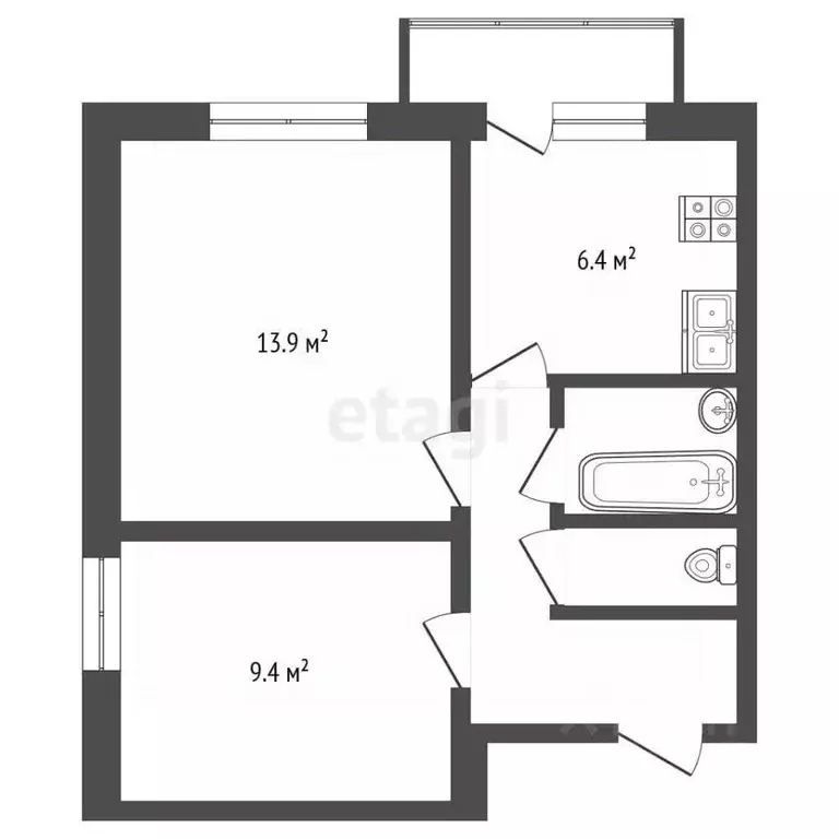 2-к кв. Москва Партизанская ул., 41 (37.7 м) - Фото 2