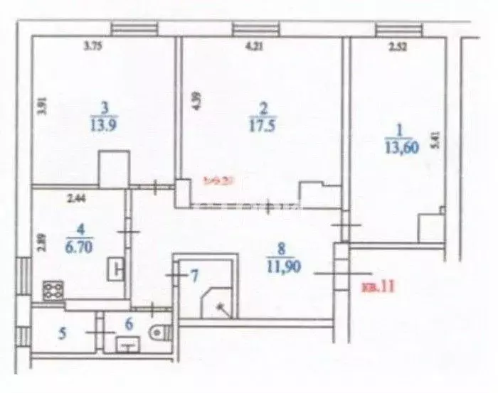 3-к кв. Ленинградская область, Приозерский район, Ромашкинское с/пос, ... - Фото 2