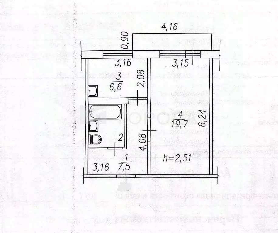 1-к кв. Кемеровская область, Новокузнецк просп. Строителей, 90 (38.4 ... - Фото 2