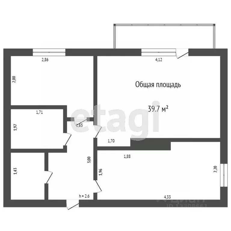 2-к кв. Томская область, Северск ул. Ленина, 108 (40.0 м) - Фото 1
