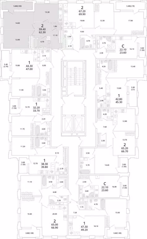 2-к кв. Санкт-Петербург Планерная ул., 99 (62.0 м) - Фото 1