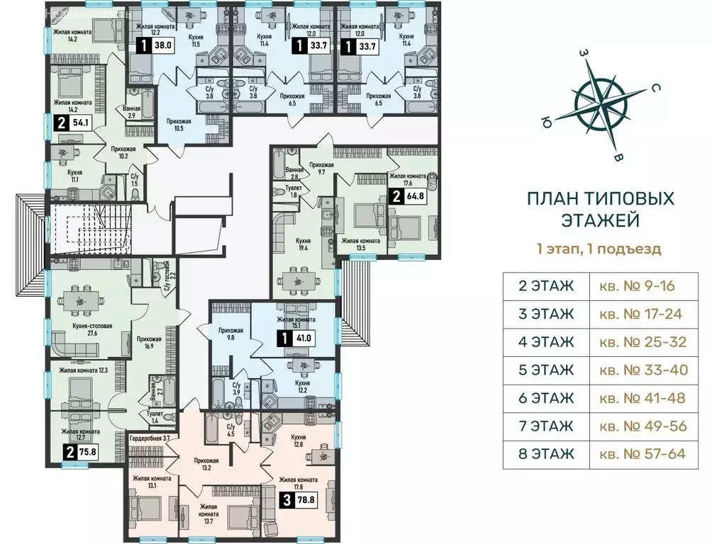 1-комнатная квартира: Железноводск, посёлок Иноземцево, улица Рядового ... - Фото 2