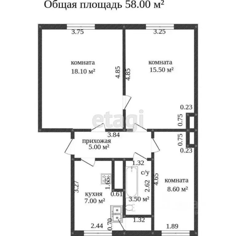 3-к кв. Калининградская область, Советск Комсомольская ул., 6 (59.5 м) - Фото 2