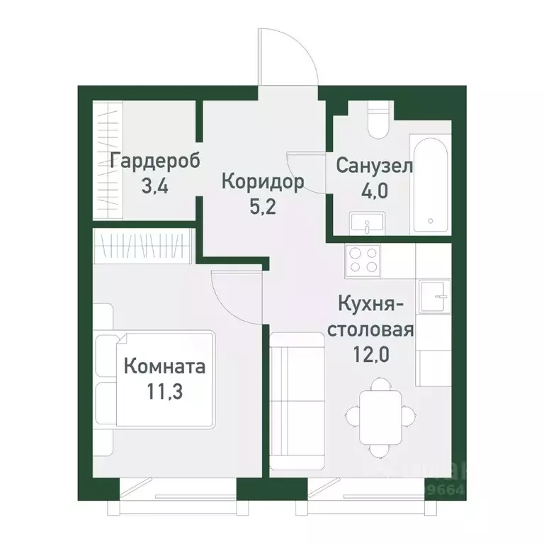 1-к кв. Челябинская область, Челябинский городской округ, пос. ... - Фото 0