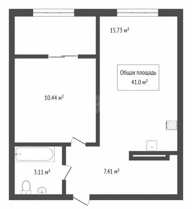 2-к кв. Алтайский край, Барнаул ул. Челюскинцев, 80 (41.0 м) - Фото 2