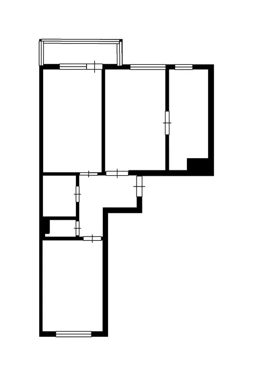 3-комнатная квартира: Саки, Заводская улица, 62 (70.2 м) - Фото 0