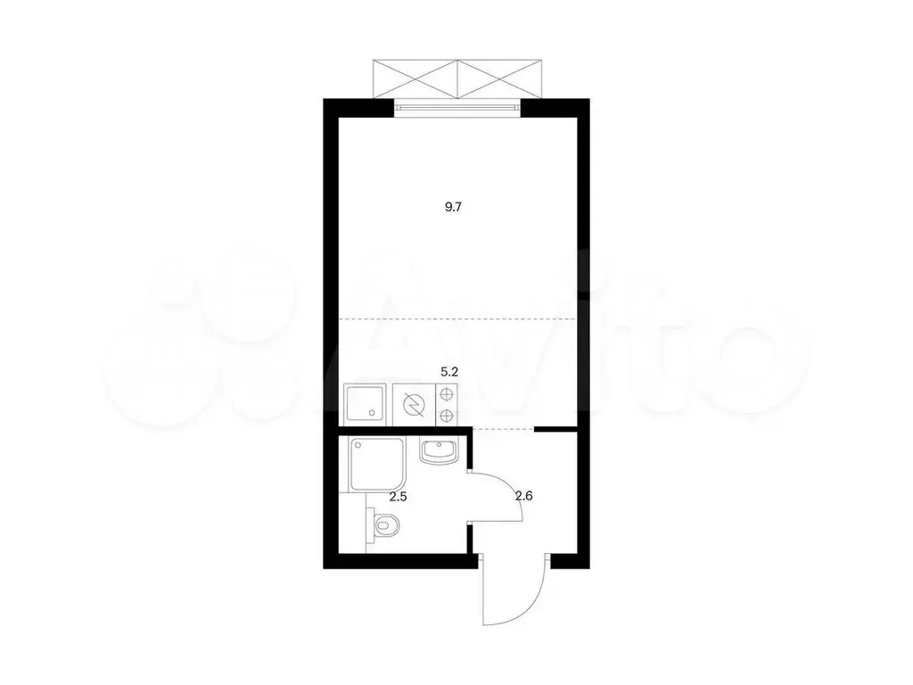 Квартира-студия, 20 м, 5/9 эт. - Фото 0