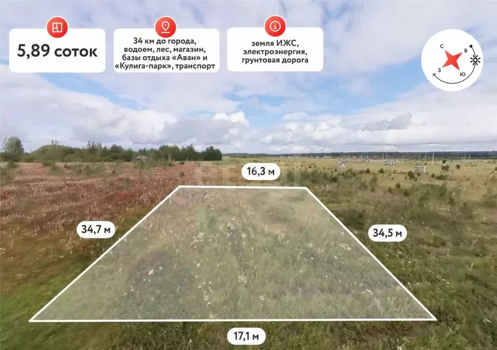 Участок в Тюменская область, Тюменский район, с. Кулига, Кулига-2 мкр  ... - Фото 0