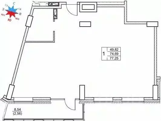 3-к кв. Приморский край, Владивосток ул. Сочинская, 17 (75.1 м) - Фото 0