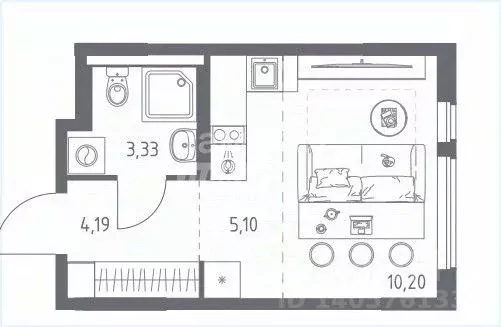 Студия Московская область, Ленинский городской округ, д. Коробово ул. ... - Фото 2