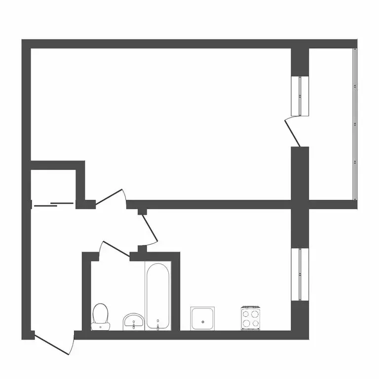 1-комнатная квартира: Тюмень, Барнаульская улица, 40 (34 м) - Фото 1