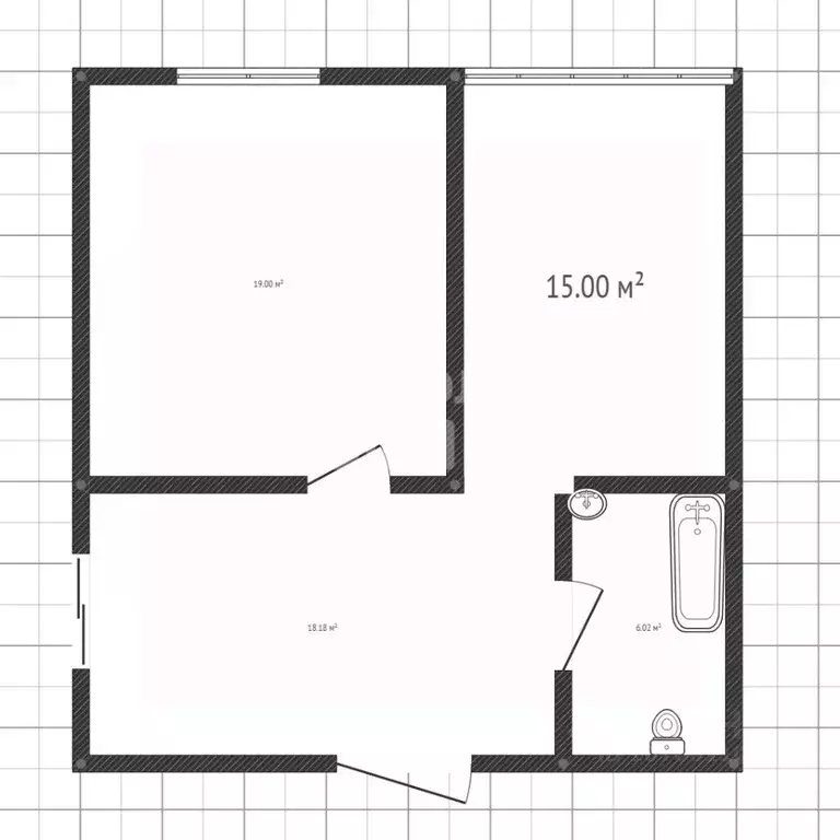 1-к кв. Липецкая область, Липецк 15-й мкр, 4/2 (38.0 м) - Фото 1