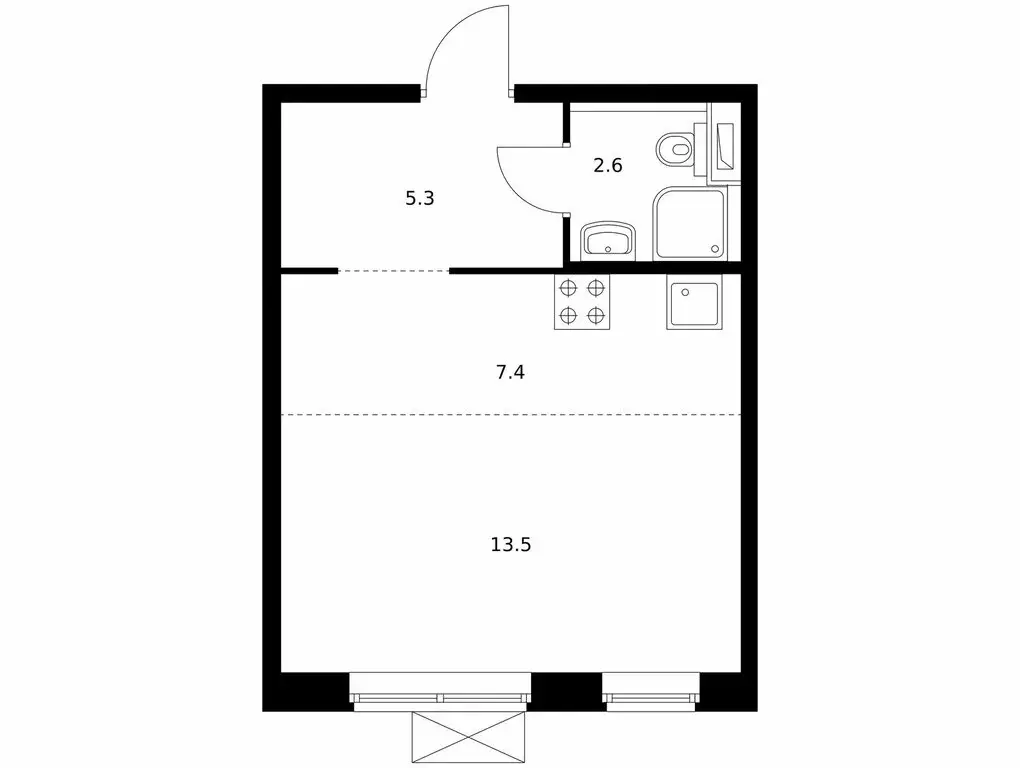 Квартира-студия: Боброво, ЖК Восточное Бутово, 47 (28.6 м) - Фото 1