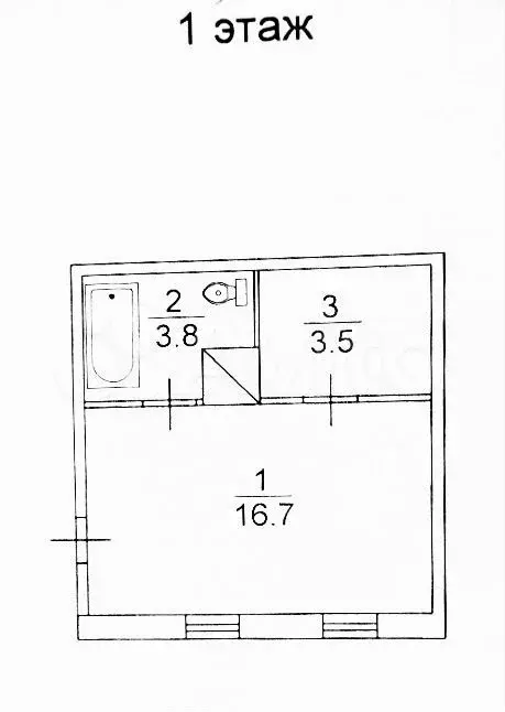 3-к. квартира, 64,5 м, 1/2 эт. - Фото 1