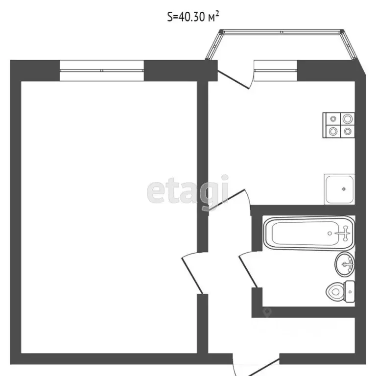 1-к кв. Мордовия, Саранск ул. Юрия Святкина, 3 (41.0 м) - Фото 0