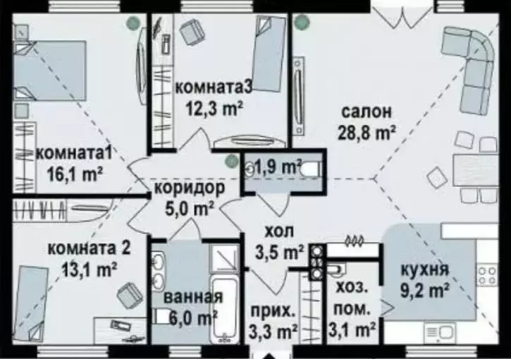 Дом в Санкт-Петербург, Санкт-Петербург, Павловск Павлов Скай кп,  (110 ... - Фото 1