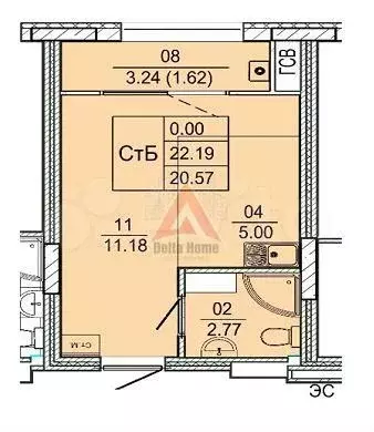 Квартира-студия, 26,7 м, 18/24 эт. - Фото 0