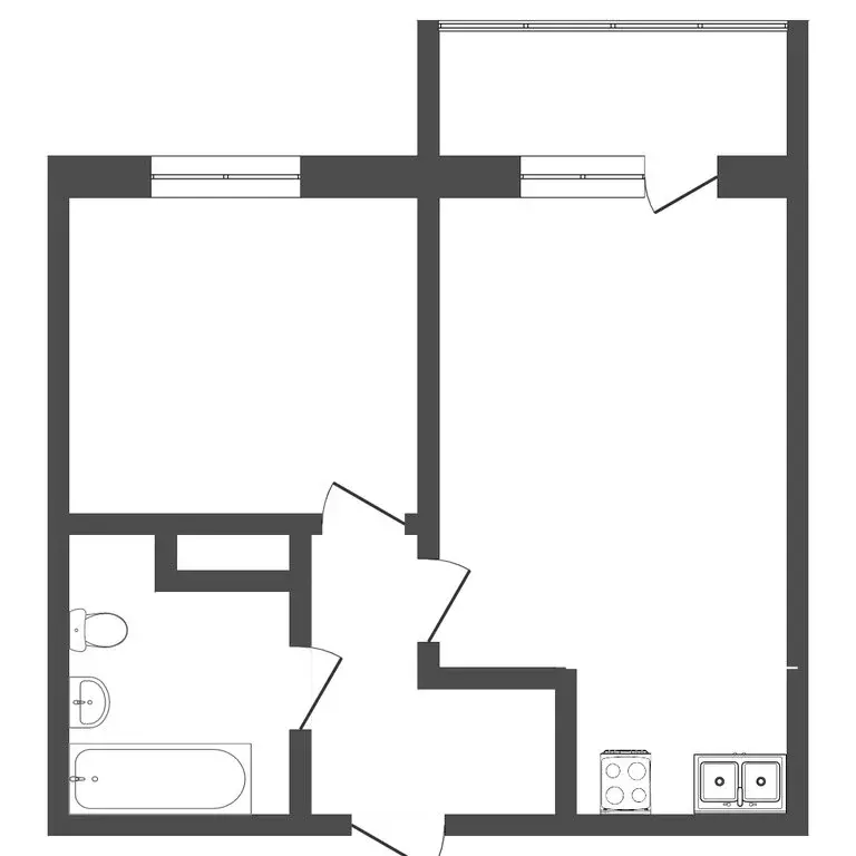 1-комнатная квартира: Тюмень, улица Александра Протозанова, 4 (34.8 м) - Фото 1