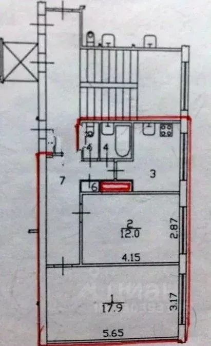 2-к кв. Санкт-Петербург ул. Композиторов, 26/3 (46.8 м) - Фото 2