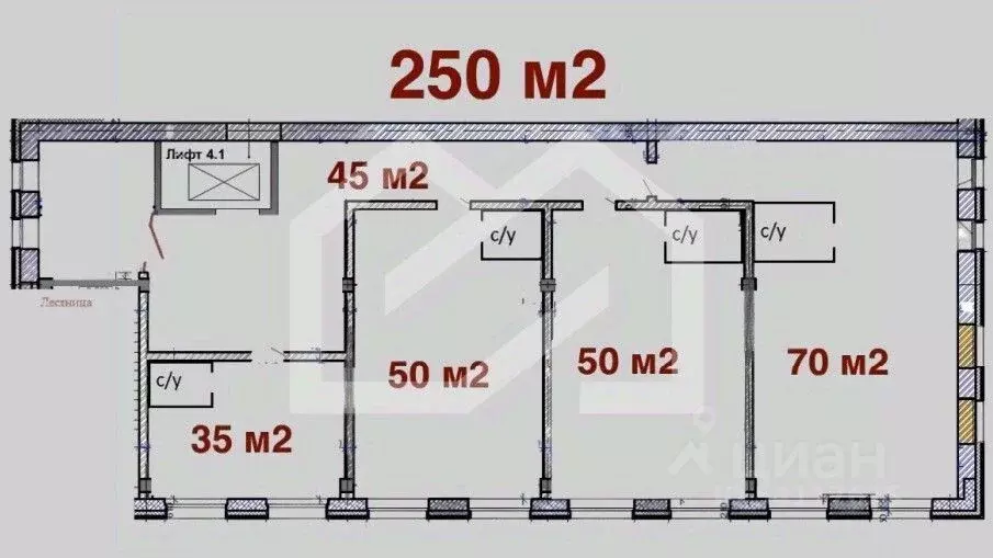 Офис в Москва ул. Фридриха Энгельса, 46С7 (731 м) - Фото 2