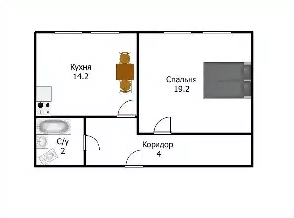 1-к кв. Томская область, Томск Красный пер., 6А (49.1 м) - Фото 1