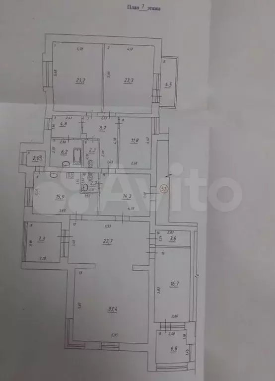 5-к. квартира, 206,6 м, 7/9 эт. - Фото 0
