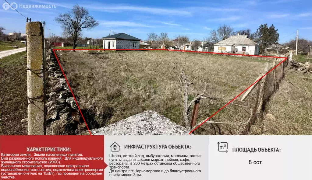 Участок в Новосельское, Новая улица (8 м) - Фото 1