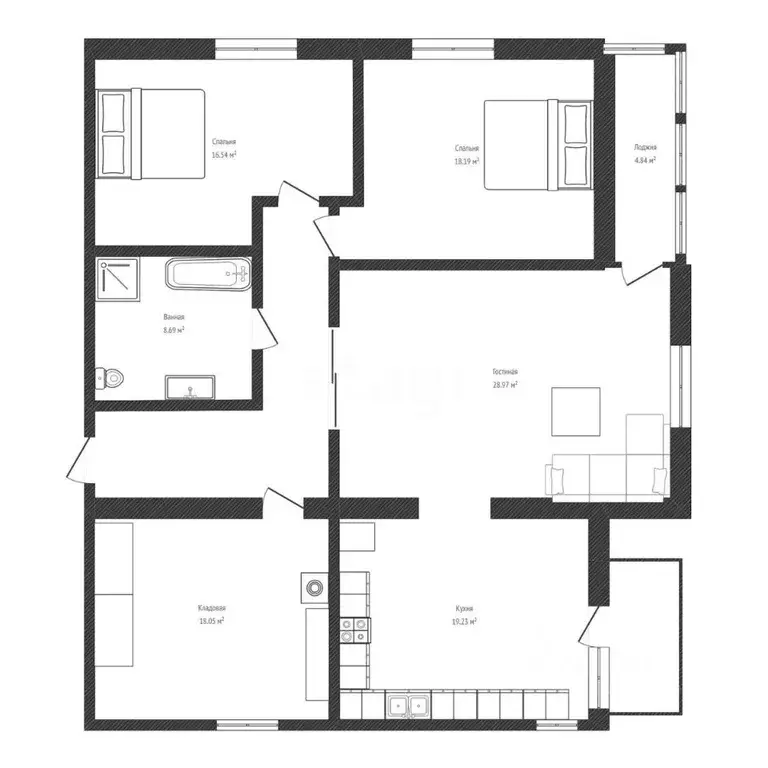 3-к кв. Крым, Саки ул. Курортная (155.0 м) - Фото 2