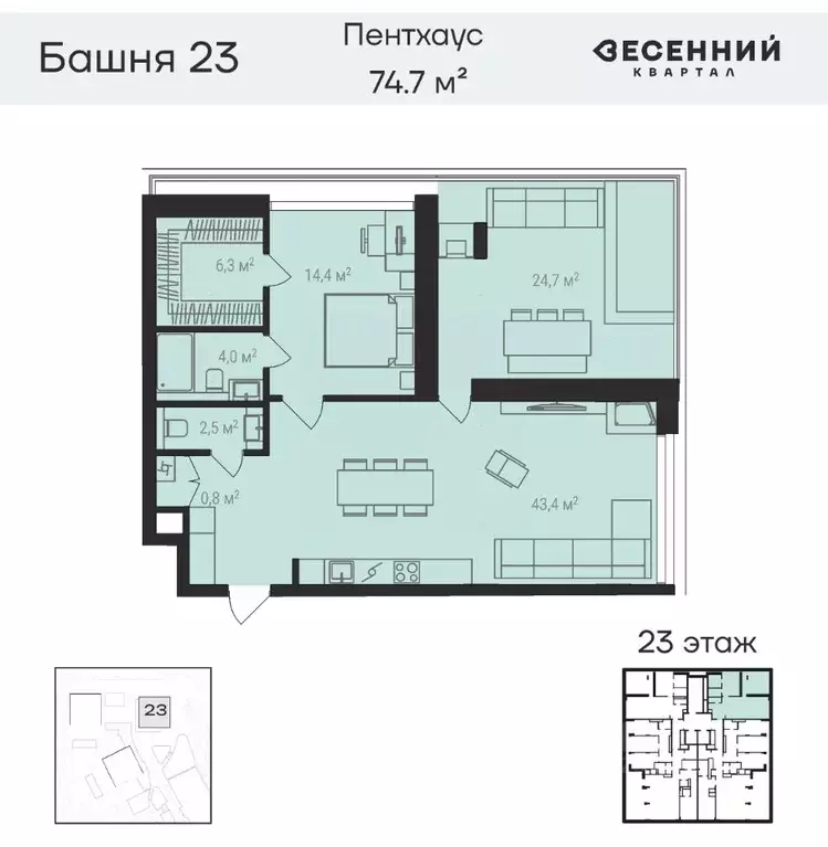 2-к кв. Челябинская область, Челябинск 29-й мкр, Весенний жилой ... - Фото 1