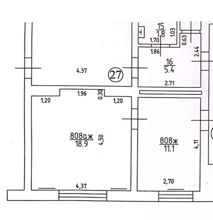 Комната Калининградская область, Калининград Азовская ул., 5 (30.0 м) - Фото 2