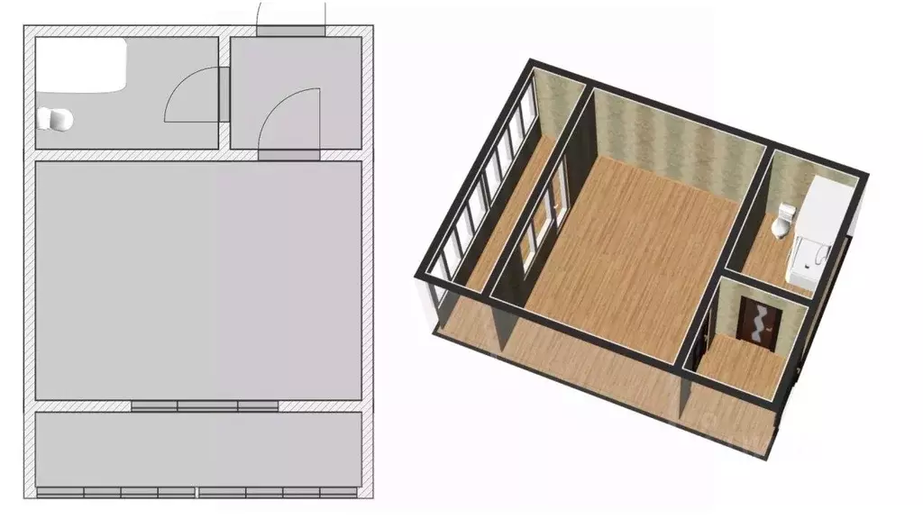 Студия Ленинградская область, Кировск Новая ул., 23 (24.8 м) - Фото 2