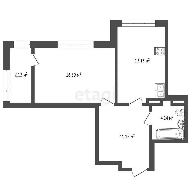 1-комнатная квартира: Ялта, Красноармейская улица, 36Бк2 (45.7 м) - Фото 1