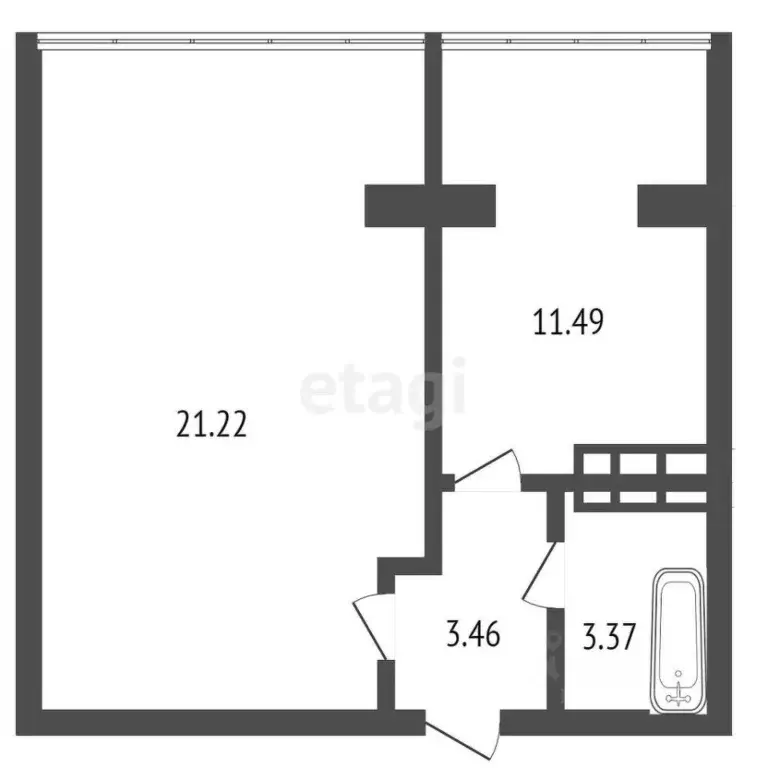 1-к кв. Карачаево-Черкесия, Черкесск Октябрьская ул., 9Н (39.6 м) - Фото 1