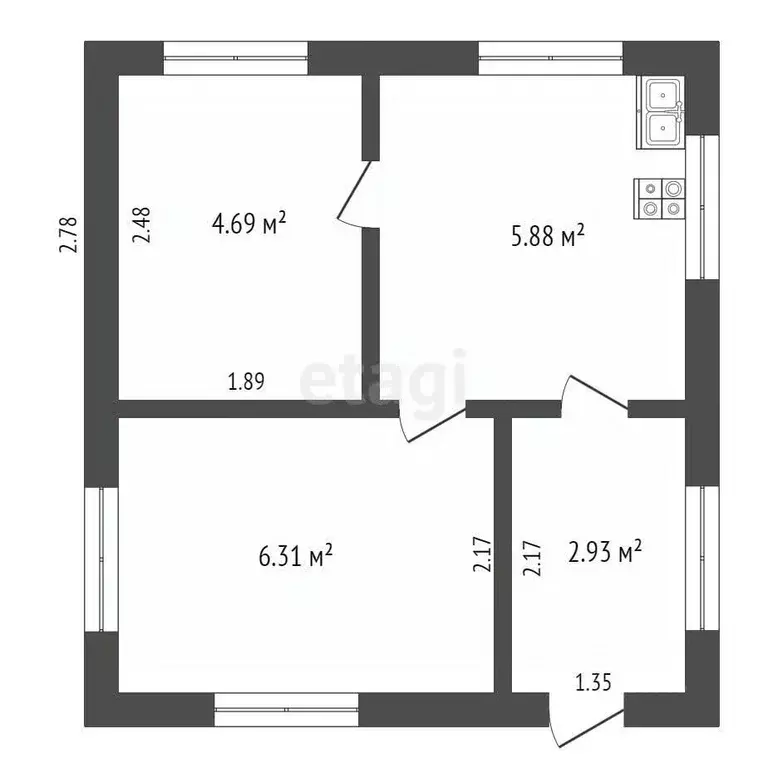Дом в Липецкая область, Усмань Пролетарская ул., 25 (75 м) - Фото 2
