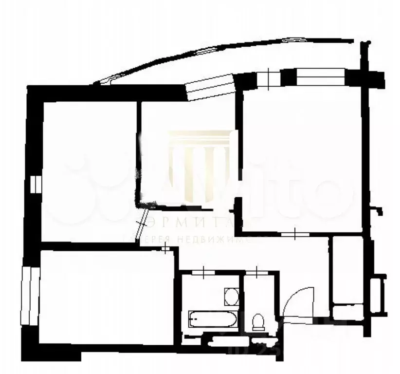 3-к. квартира, 70 м, 10/25 эт. - Фото 0