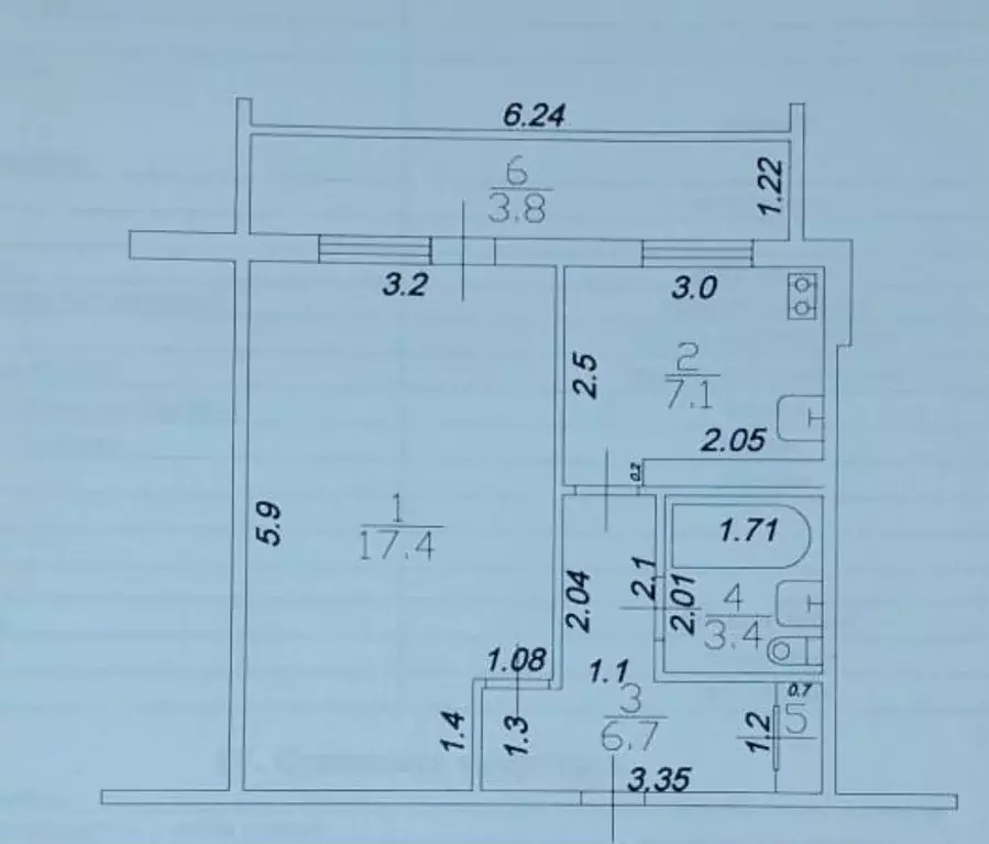 1-к кв. Татарстан, Казань ул. Чапаева, 44 (35.0 м) - Фото 1