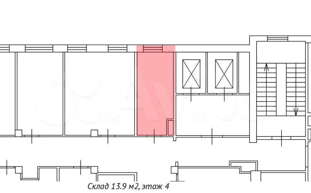 Архив 13.9 м, 4 эт, лифт г/п 630 кг, метро Василеостровская - Фото 0