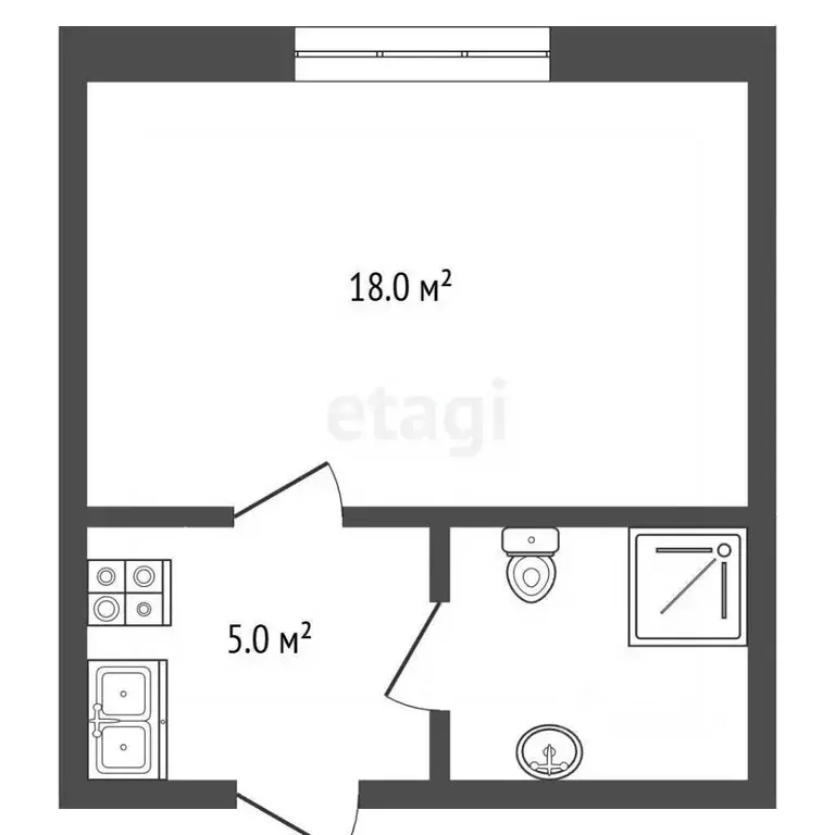 Студия Севастополь ул. Адмирала Фадеева, 48 (20.0 м) - Фото 2