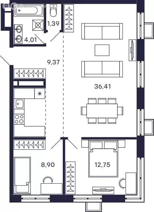 2-комнатная квартира: Красногорск, микрорайон Павшино, жилой комплекс ... - Фото 1