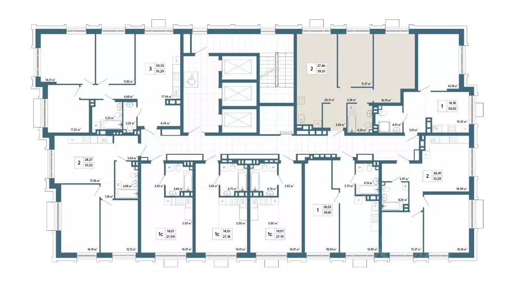 2-к кв. Башкортостан, Уфа 42-й кв-л,  (59.32 м) - Фото 2