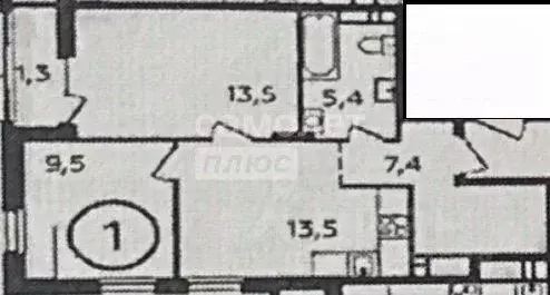 2-к кв. Москва просп. Прокшинский, 12 (50.6 м) - Фото 2