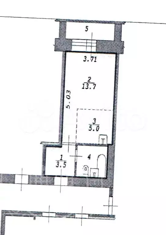 Квартира-студия, 26 м, 1/10 эт. - Фото 0