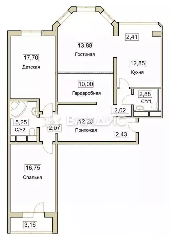 3-к кв. Москва Ярославское ш., 26к6 (99.0 м) - Фото 1
