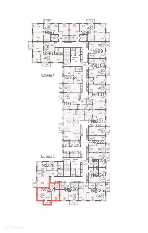 Продаётся 2-к квартира, 42.77 м - Фото 1