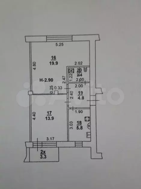 4-к. квартира, 46 м, 4/4 эт. - Фото 0