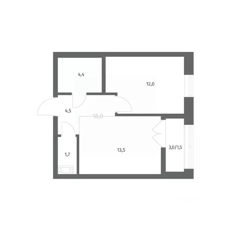 1-к кв. Ленинградская область, Ломоносовский район, Аннинское ... - Фото 1